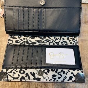 Jessica Simpson Black and White Wallet